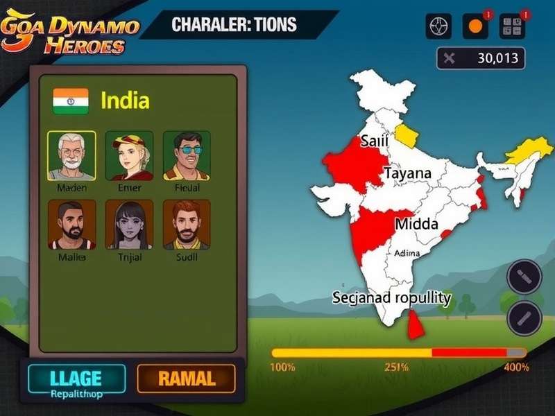 Goa Dynamo Heroes character selection screen